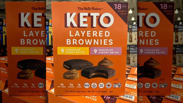 Box of Keto Layered Brownies at Costco