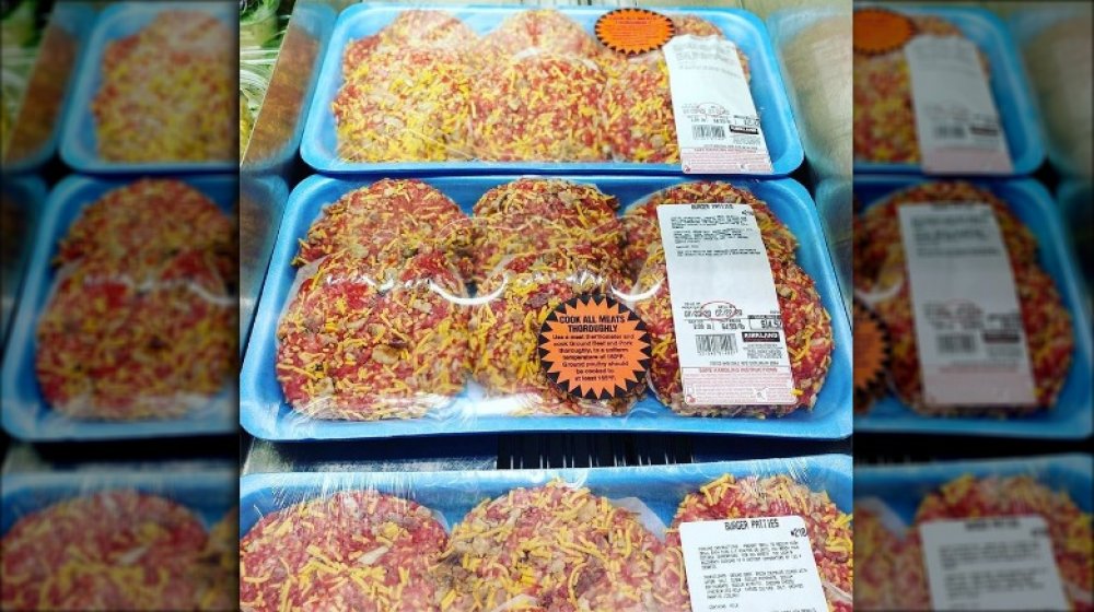 pack of Costco bacon cheddar cheeseburgers