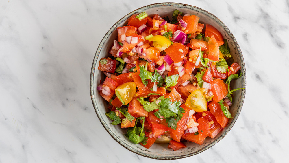 A bowl of mexican salsa