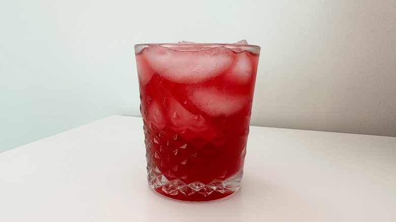 Kirkland Signature spiced cranberry margarita in glass