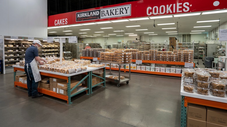 Costco employee working at bakery