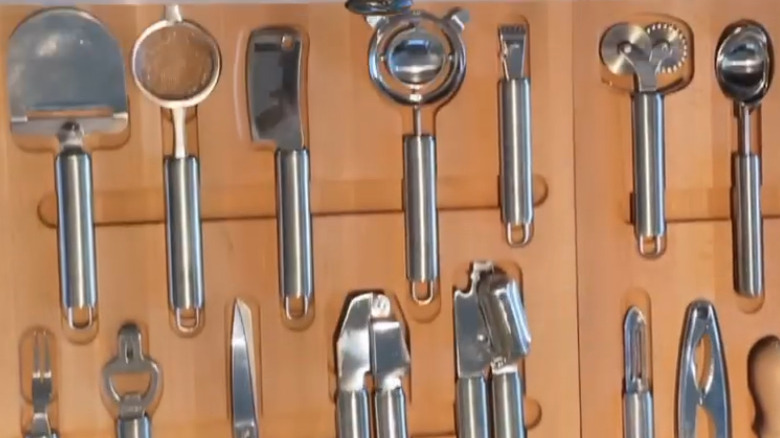 Courteney Cox's utensil drawer