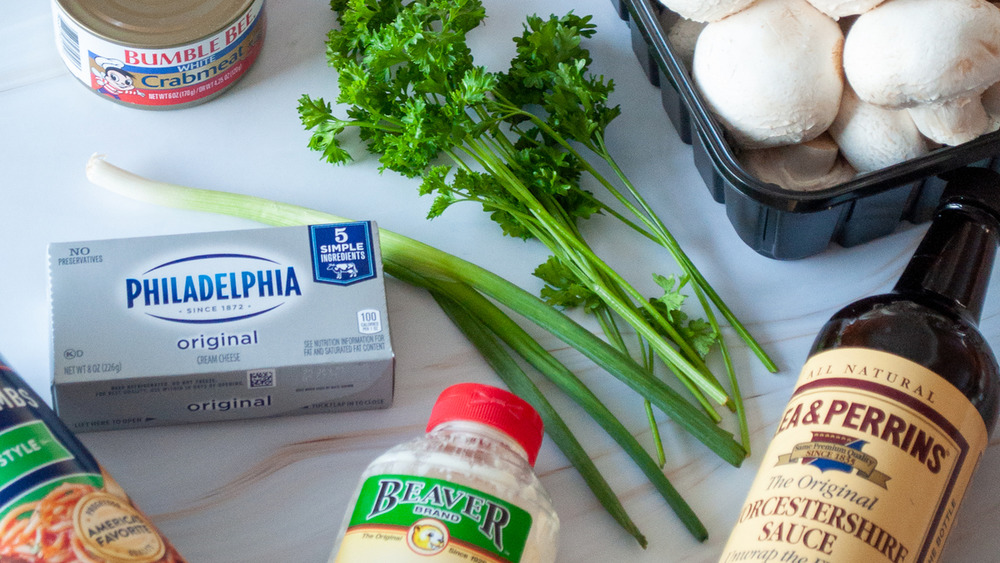 Recipe ingredients for crab stuffed mushrooms