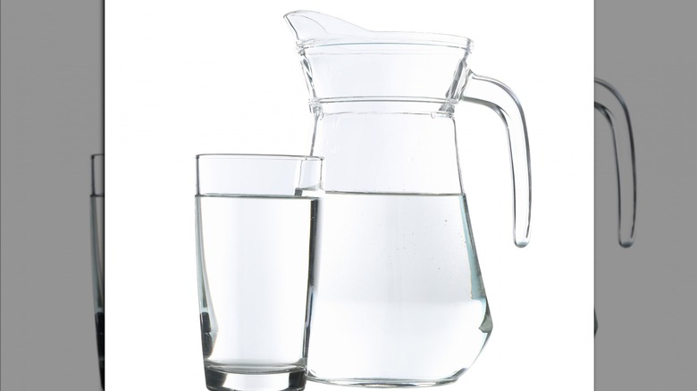 water glass and water pitcher 