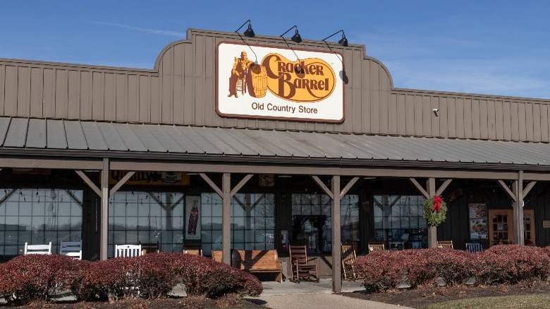 Outside a Cracker Barrel outlet