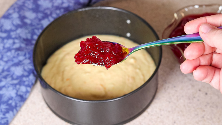 spoonful of cranberry sauce