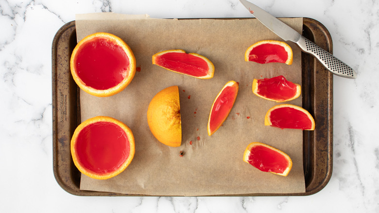 sliced orange jello shots