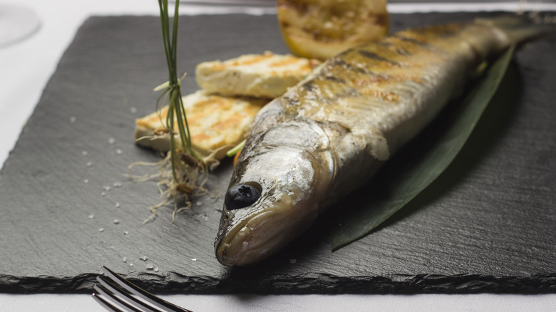 whole fish on serving platter