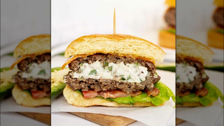 jalapeno and cream cheese burger