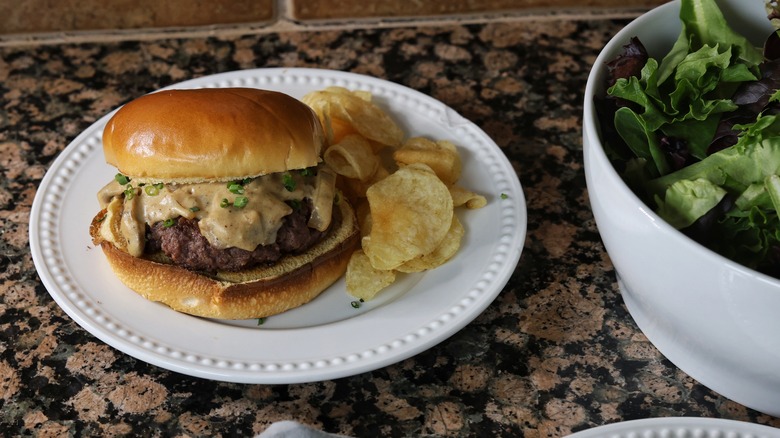 beef stroganoff burger
