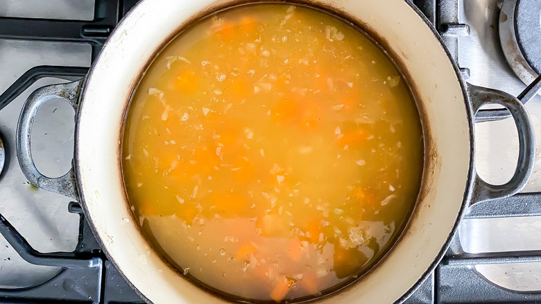 soup cooking in pot