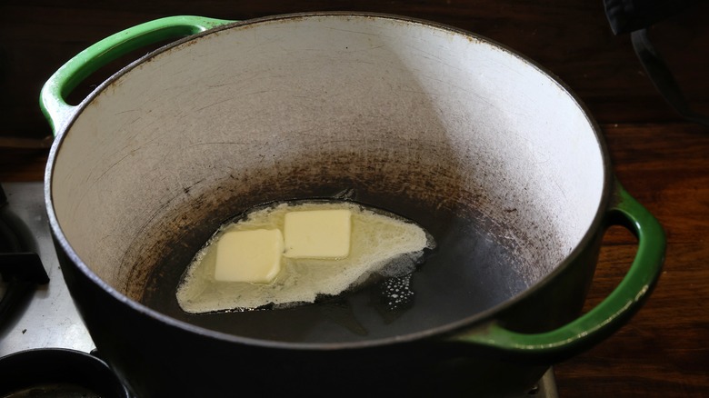 pot of melting butter