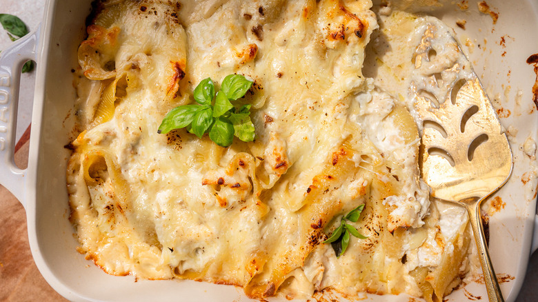 creamy chicken pasta bake