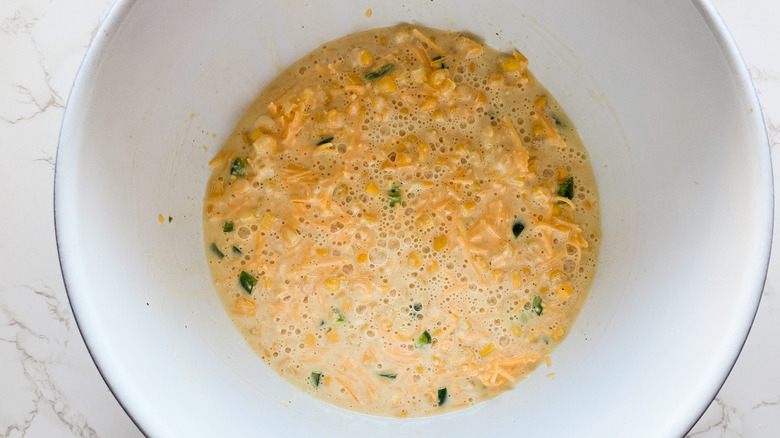 batter for creamy cornbread casserole