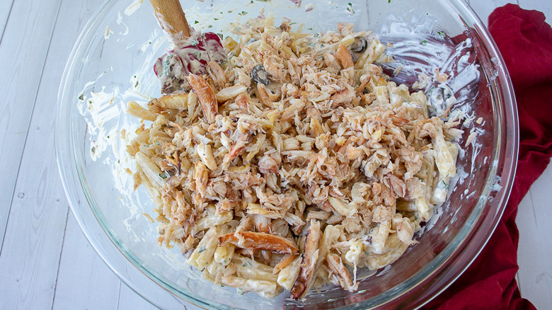 creamy crab pasta salad