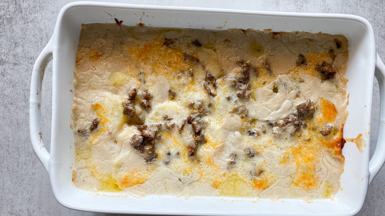 hamburger casserole in a dish