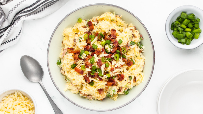 bowl of loaded baked potato salad