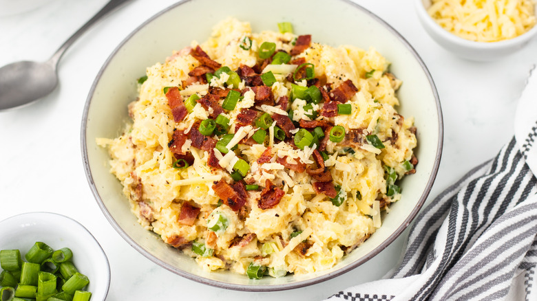 bowl of baked potato salad