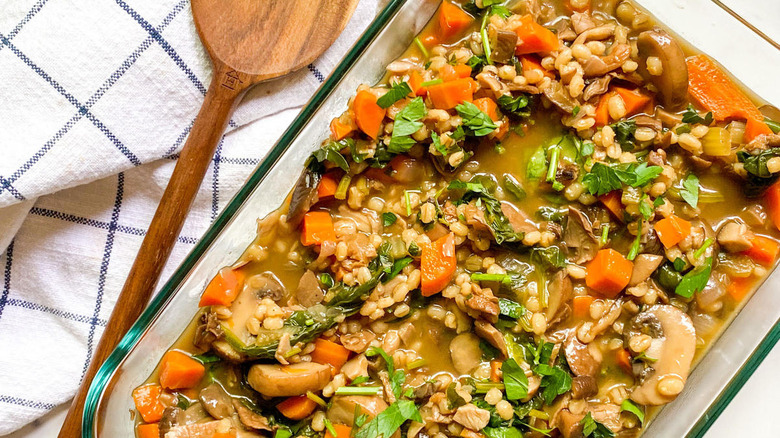 creamy mushroom barley soup leftovers