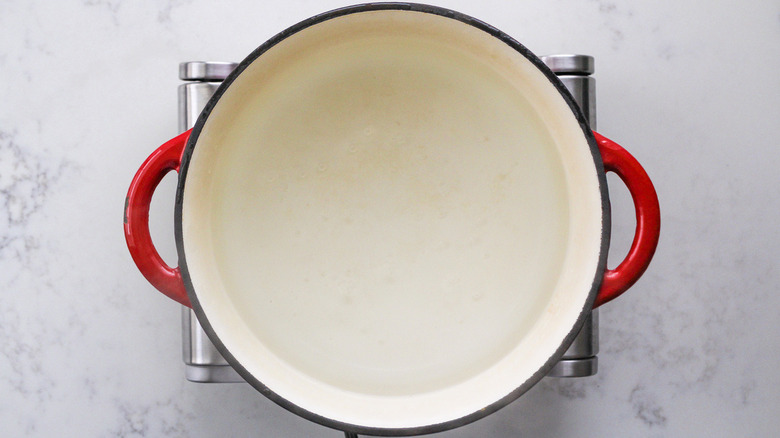 water in white pot