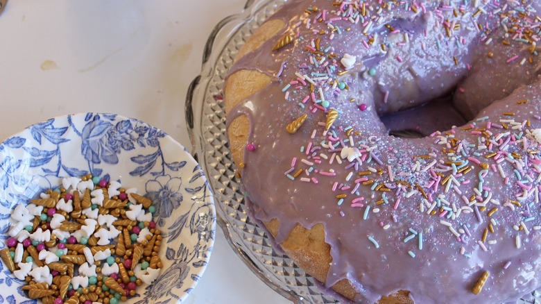 giant donut with sprinkles