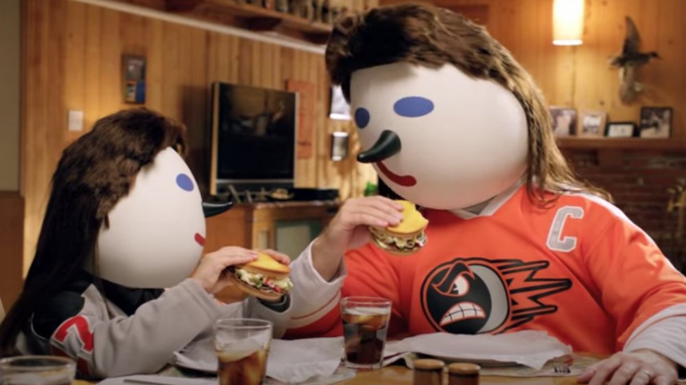 Still from Jack in the Box's "Philly Cousins" fast food commercial