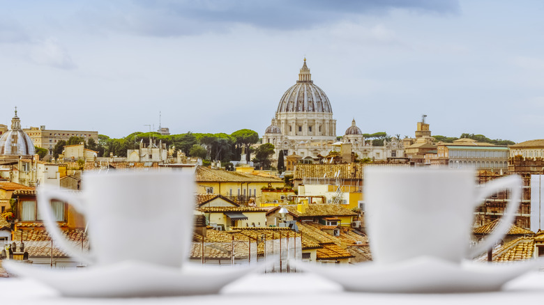 Two espresso cups in Rome