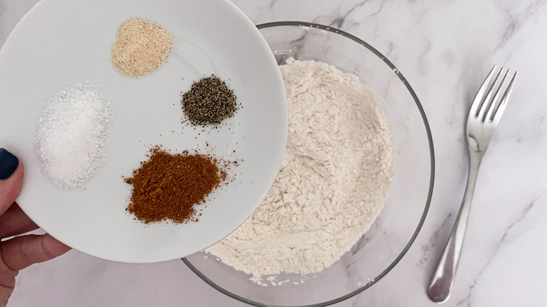 spices on plate 