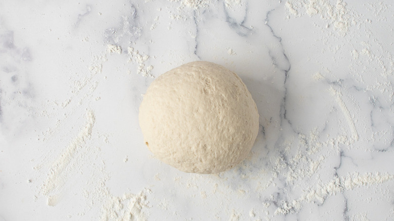 dough ball on counter