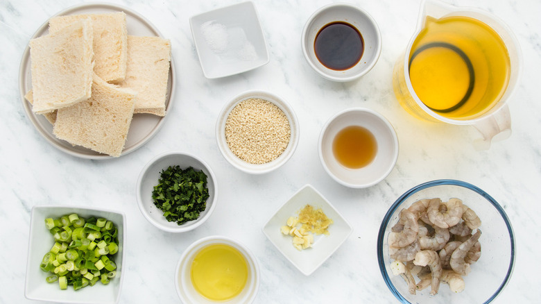 ingredients for shrimp toast