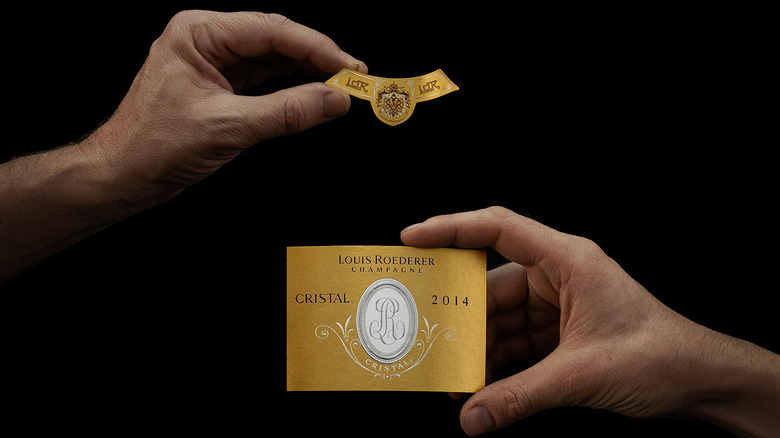 Cristal Champagne label