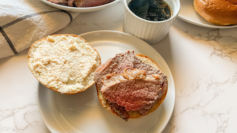 assembling beef on weck