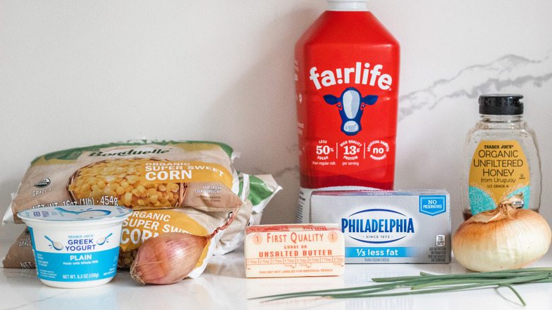 Ingredients for crockpot creamed corn