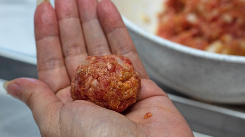 meatball formed in ball 