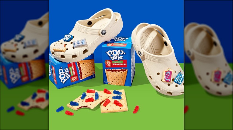 Crocs with Pop-Tarts boxes