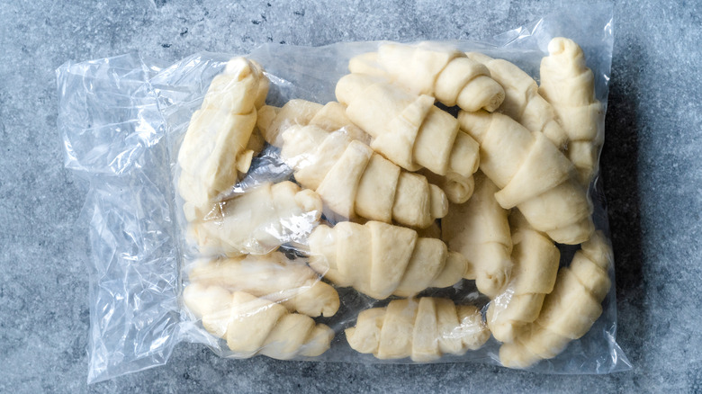 Frozen croissants in package