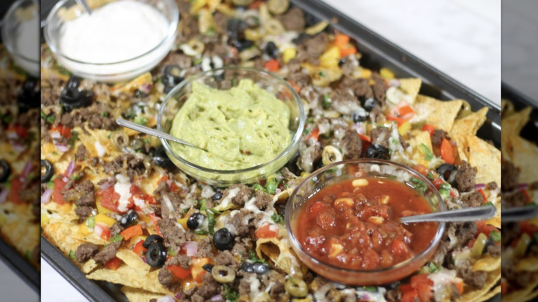 Sheet Pan Nachos for snacking