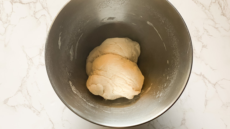 Dough resting in a bowl