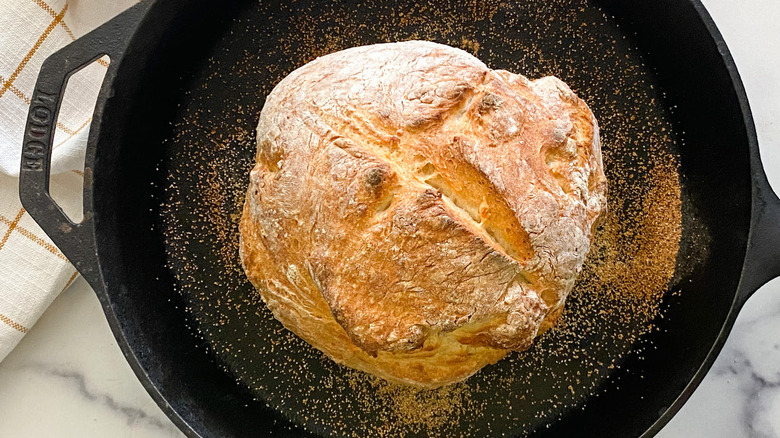 scoured bread once baked