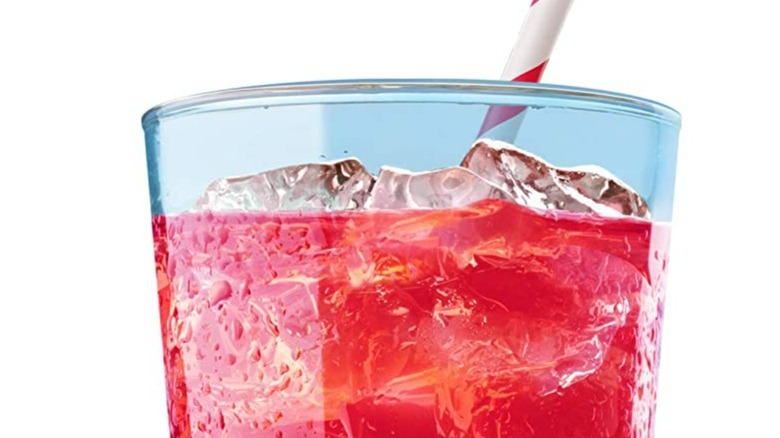 A glass of Fruit Punch drink mix