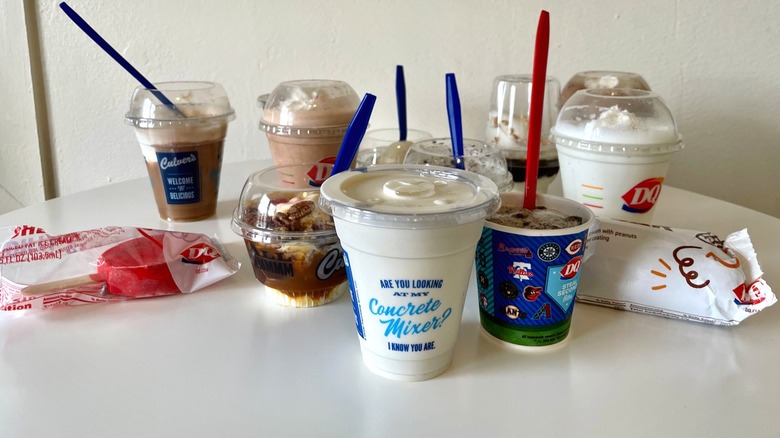 Culver's and Dairy Queen shakes and sundaes