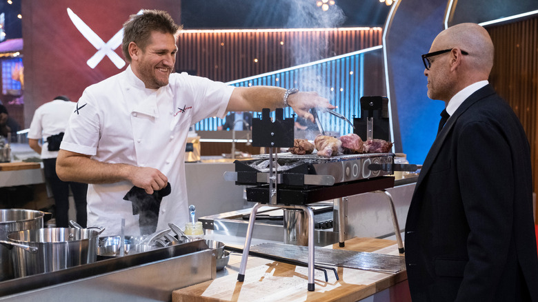 Curtis Stone competes on Iron Chef