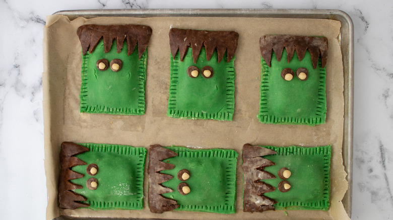 green frankenstein hand pies