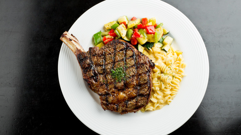 bone-in ribeye pasta vegetables