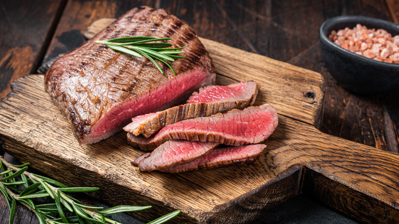 Flank steak with herbs