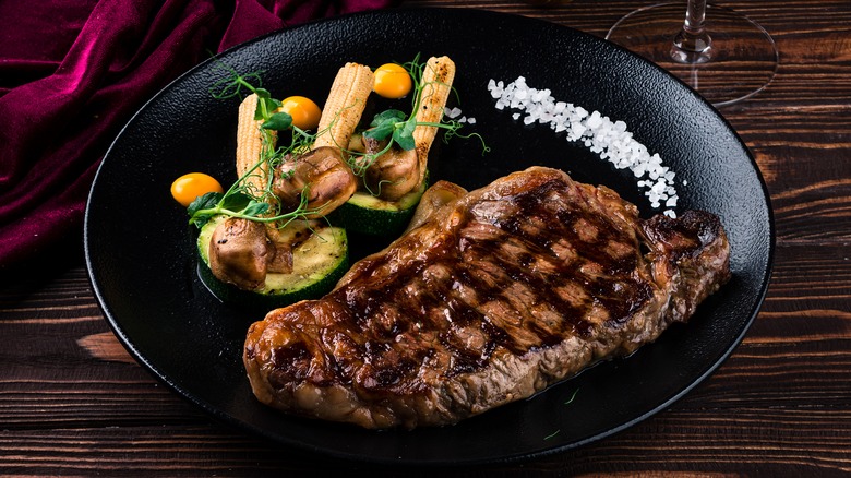 Steak and vegetables