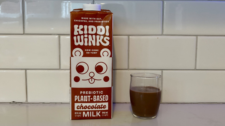 A quart of KiddiWinks chocolate milk