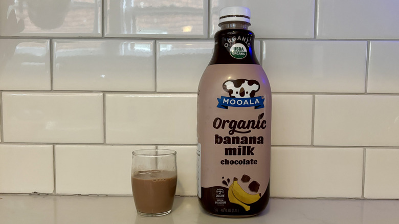 Bottle of Mooala Banana Milk Chocolate