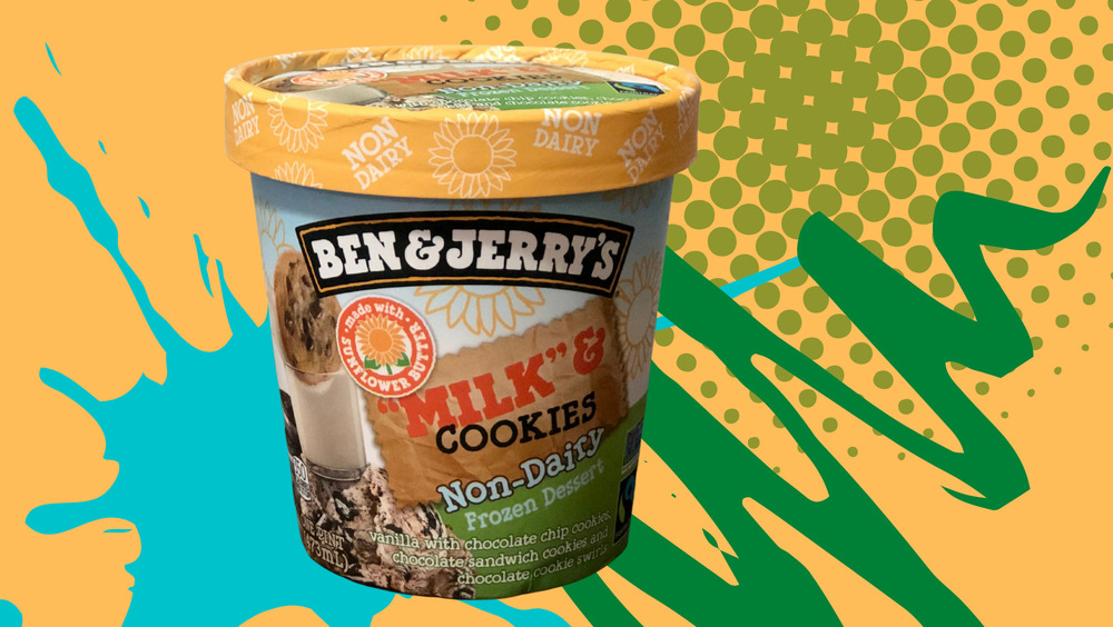 Dairy-free ice cream milk and cookies by Ben & Jerry's