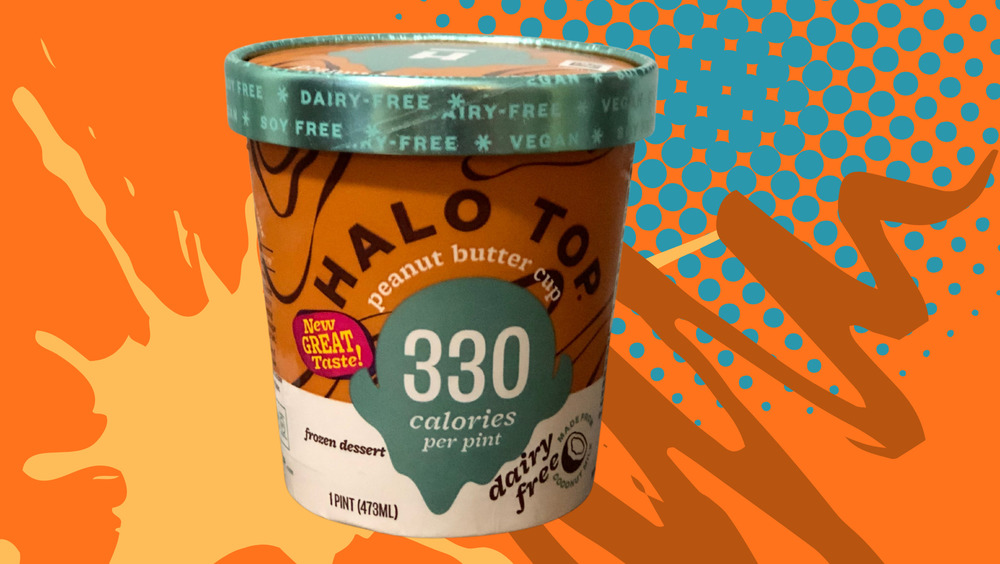 A Pint of Peanut Butter Cup Ice Cream from Halo Top